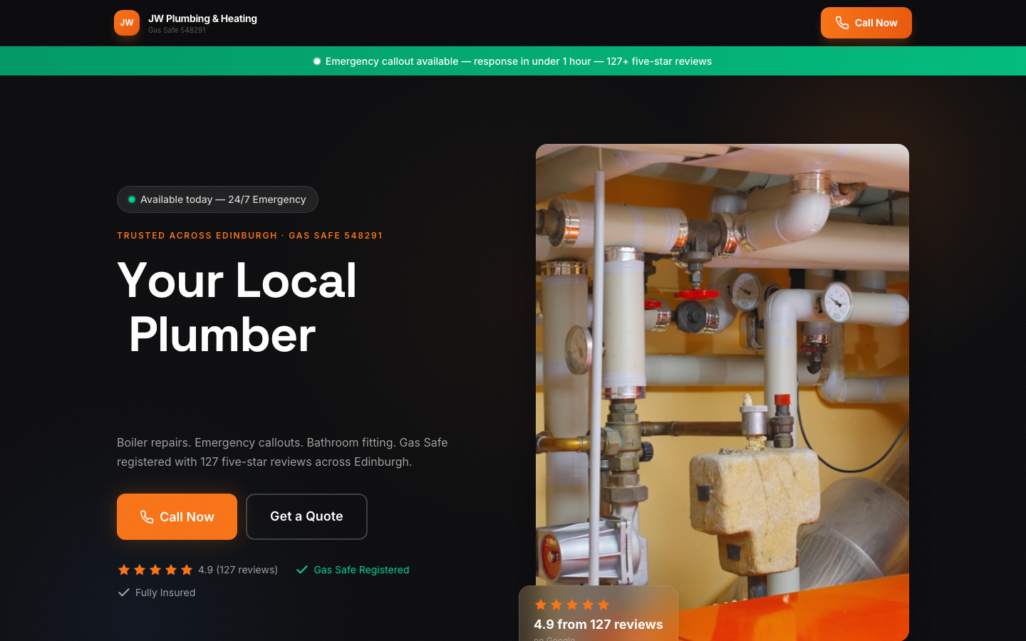 Service Pro template preview